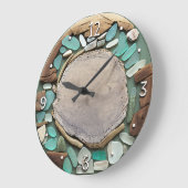 Zee driftwood Beach Square Wall klok (Hoek)
