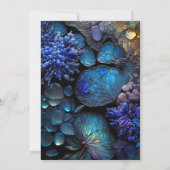 Zee Dromen | Botanische Edelsteen Abstract Kaart (Achterkant)