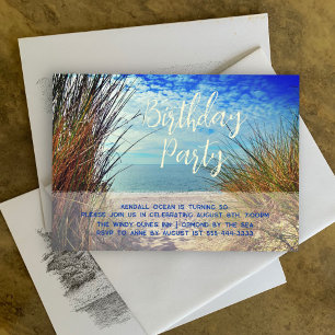 Zee Dunes Birthday Party Invitation Kaart