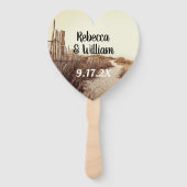 Zee Dunes om een bruiloft te hebben en vast te hou Handwaaier (Achterkant)