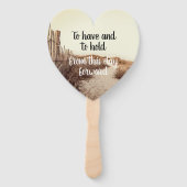 Zee Dunes om een bruiloft te hebben en vast te hou Handwaaier (Voorkant)