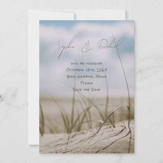 Zee Dunes Wedding Save The Date (Voorkant)