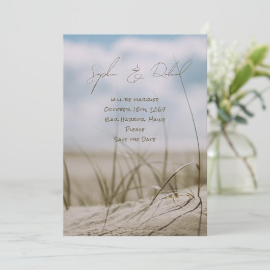 Zee Dunes Wedding Save The Date (Staand voorkant)