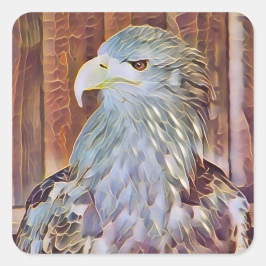 ZEE EAGLE VIERKANTE STICKER (Voorkant)