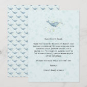 "Zee Eenhoorn" Narwal verjaardag Bedankkaart (Voorkant / Achterkant)