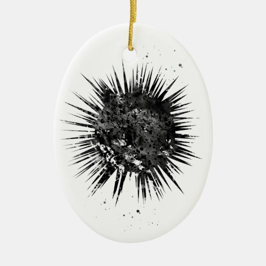 Zee-egel Keramisch Ornament (Voorkant)