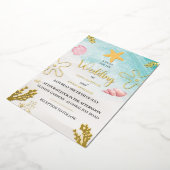 Zee-elegantie Folie Uitnodiging (Gedraaid)