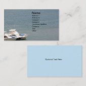 Zee en boten visitekaartje (Voorkant / Achterkant)
