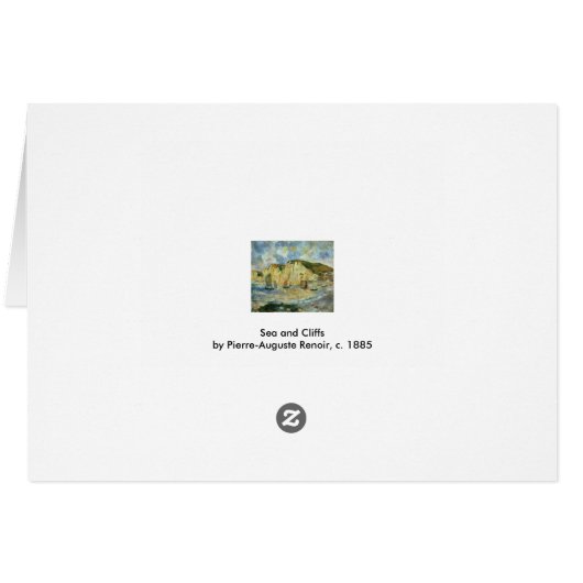 Zee en Cliffs van Pierre Renoir, Kunst (Achterkant Horizontaal)