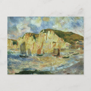 Zee en Cliffs van Pierre Renoir, Kunst Briefkaart