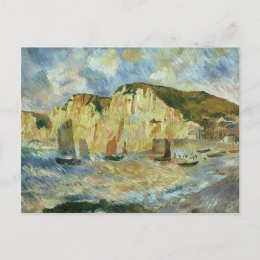 Zee en Cliffs van Pierre Renoir,  Kunst Briefkaart (Voorkant)