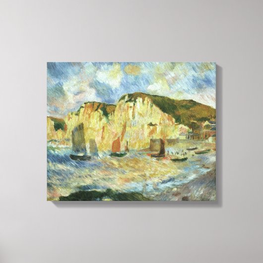 Zee en Cliffs van Pierre Renoir,  Kunst Canvas Afdruk (Voorkant)