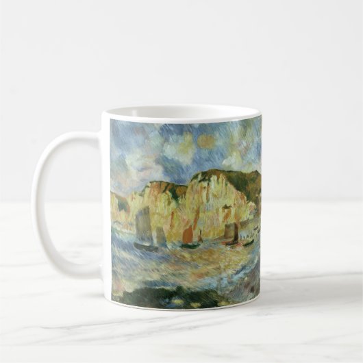 Zee en Cliffs van Pierre Renoir,  Kunst Koffiemok (Links)