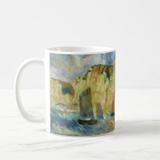Zee en Cliffs van Pierre Renoir,  Kunst Koffiemok (Links)