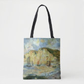 Zee en Cliffs van Pierre Renoir,  Kunst Tote Bag (Voorkant)