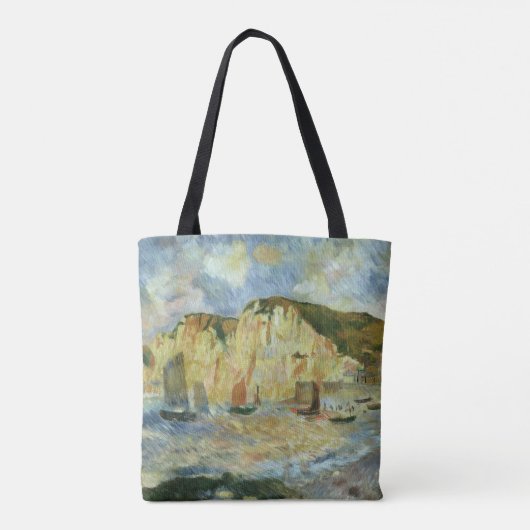 Zee en Cliffs van Pierre Renoir,  Kunst Tote Bag (Achterkant)