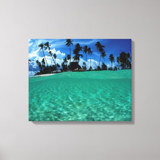 Zee en eiland, Indonesië Canvas Afdruk (Voorkant)