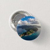 Zee en eiland ronde button 3,2 cm (Voorkant /achterkant)