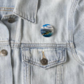 Zee en eiland ronde button 3,2 cm (In situ)