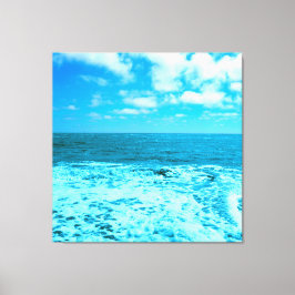 Zee en golven canvas afdruk