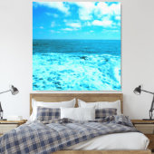 Zee en golven canvas afdruk (Insitu (Slaapkamer))