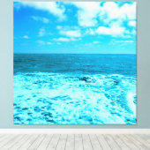 Zee en golven canvas afdruk (Insitu (Houten vloer))