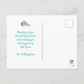 Zee en groeten Strand Kerst Ansichtkaart Feestdagenkaart (Achterkant)