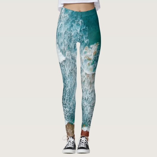 Zee en hemelbeeld leggings (Voorkant)