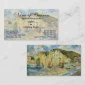 Zee en kliffen van Pierre Auguste Renoir Visitekaartje (Voorkant / Achterkant)
