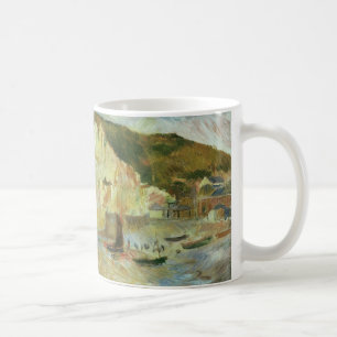 Zee en Kliffen van Pierre Renoir, Vintage Fine Art Koffiemok
