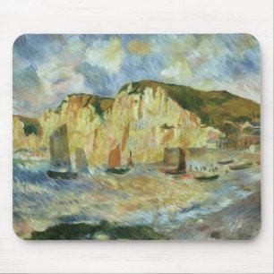 Zee en Kliffen van Pierre Renoir, Vintage Fine Art Muismat