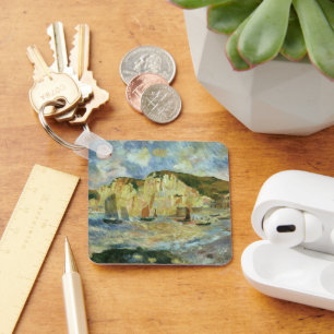 Zee en Kliffen van Pierre Renoir, Vintage Fine Art Sleutelhanger