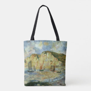 Zee en Kliffen van Pierre Renoir, Vintage Fine Art Tote Bag