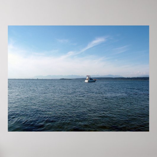 Zee en lucht, boot poster (Voorkant)