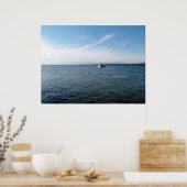 Zee en lucht, boot poster (Keuken)