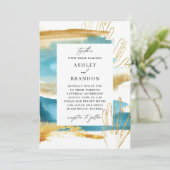 Zee en moderne Waterverf Kaart (Staand voorkant)