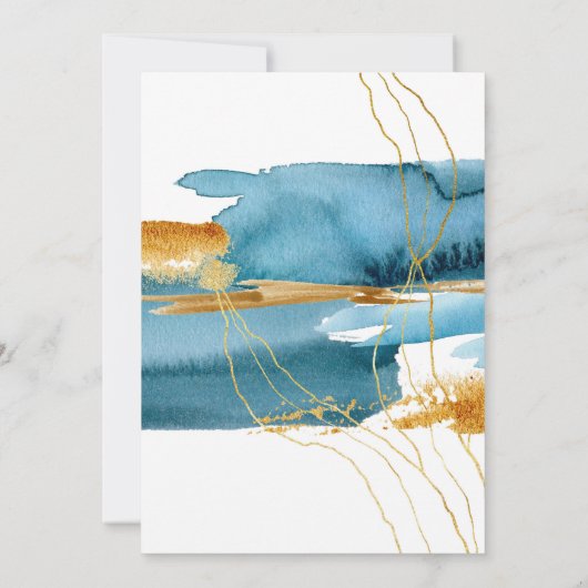 Zee en moderne Waterverf Kaart (Achterkant)