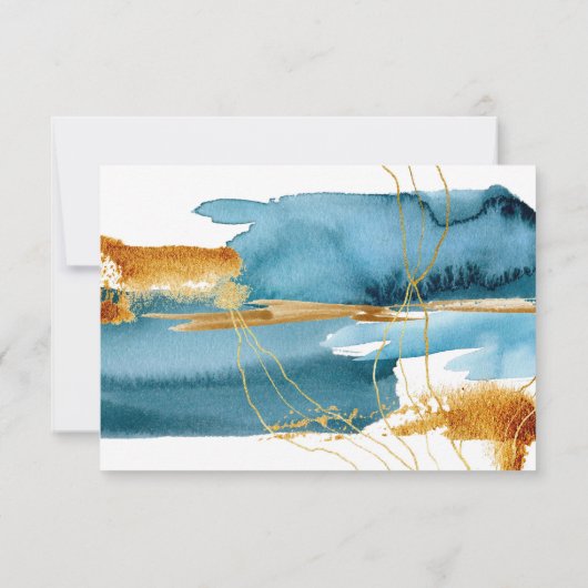 Zee en moderne Waterverf RSVP (Achterkant)