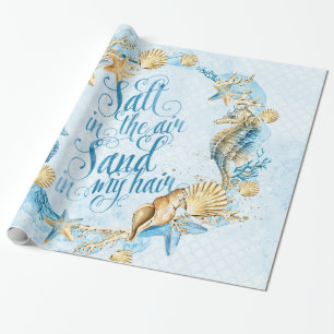 Zee- en oceaanpatroon cadeaupapier