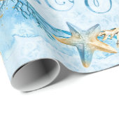Zee- en oceaanpatroon cadeaupapier (Rol Hoek)