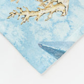 Zee- en oceaanpatroon fleece deken (Hoek)