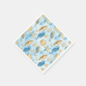 Zee- en oceaanpatroon servetten (Hoek)