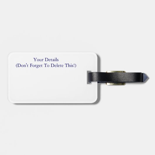 ZEE EN ROKKEN BAGAGELABEL (Achterkant horizontaal)