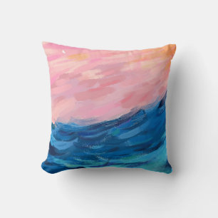 Zee en roze lucht. kussen