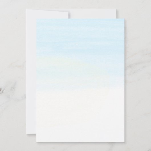 Zee en Scarlet Sail | Uitnodiging voor bruidsdouch (Achterkant)