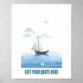 Zee en schip Aanpasbare poster