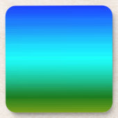 Zee en Sky Blue en Green Gradient Bier Onderzetter (Voorkant)