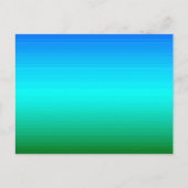 Zee en Sky Blue en Green Gradient Briefkaart (Voorkant)