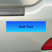 Zee en Sky Blue en Green Gradient Bumpersticker (Op auto)