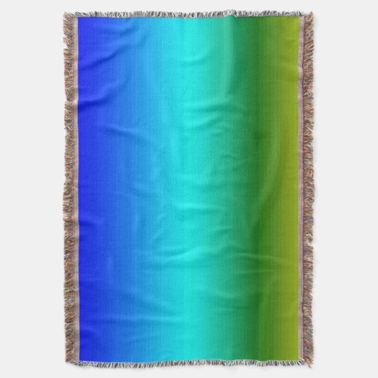 Zee en Sky Blue en Green Gradient Deken (Voorkant Verticaal)